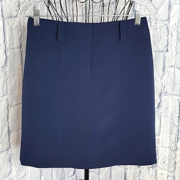 ANN TAYLOR Navy Blue Pencil Skirt Size 0 - Picture 1 of 7